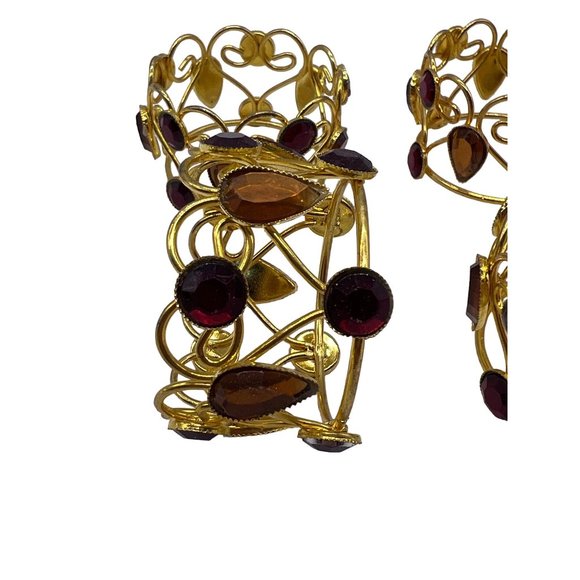 4 Goldstone Jeweled Napkin Holders - Picture 10 of 10